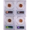 Image 2 : ( 4 ) 1939 LINCOLN CENTS, PCGS MS-66 RED