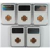 Image 2 : (5) 1949-S LINCOLN CENTS NGC MS-66 RD