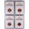 Image 1 : (4) 1952-D LINCOLN CENTS NGC MS-66 RD