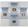 Image 1 : ( 4 ) PCGS GRADED MS-66 WASHINGTON QUARTERS: (1) 1958 & (3) 1964