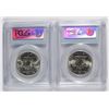 Image 2 : ( 2 ) 1954-D FRANKLIN HALF DOLLARS, PCGS MS-64 FBL