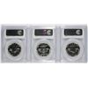 Image 2 : ( 3 ) PCGS GRADED PROOF-66 FRANKLIN HALF DOLLARS: 1961, 62 & 63