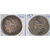 Image 1 : 2 MORGAN DOLLARS, 1878 7TF & 1892-S, BOTH NICE CIRC