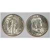 Image 1 : 1944 WALKING LIBERTY HALF DOLLAR & 1954 FRANKLIN, BOTH BU