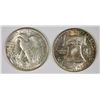 Image 2 : 1944 WALKING LIBERTY HALF DOLLAR & 1954 FRANKLIN, BOTH BU