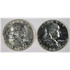 Image 1 : 2 - PROOF FRANKLIN HALVES; 1961 & 1963