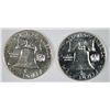 Image 2 : 2 - PROOF FRANKLIN HALVES; 1961 & 1963