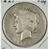 Image 1 : 1921 PEACE DOLLAR, GOOD/VG - SCARCE