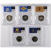 Image 1 : 5 - 1999-S PCGS PR69DCAM STATE QUARTER LOT - GEORGIA, PENN, NEW JERSEY,