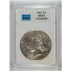 Image 1 : 1921 PEACE DOLLAR CCGS GRADED CH BU WHITE