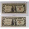 Image 1 : ( 2 ) 1953-A SERIES HAWAII WORLD WAR II ISSUE $1.00 SILVER CERTIFICATES, VF