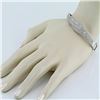Image 3 : 3.05 ctw F, SI2-I1  Channel Pave Setting Diamond Bangle Bracelet 14K White Gold 7"