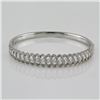 Image 1 : 2.23 ctw F, SI2-I1  Channel Pave Setting Diamond Bangle Bracelet 14K White Gold 7"