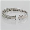 Image 2 : 2.76 ctw  F, SI2-I1 Prong Pave Set  Diamond Bangle Bracelet 14Kt White Gold 17.99 gms