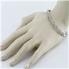 Image 3 : 2.26 ctw  F, SI2-I1 Channel Pave Set Diamond Bangle Bracelet 14Kt White Gold 14.3 gms