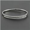 Image 2 : 1.37 ctw  F, SI2-I1 Channel Pave Set Diamond Bangle Bracelet 14Kt White Gold 12.92 gms