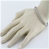 Image 3 : 2.09 ctw  F, SI2-I1 Channel Pave Set Diamond Bangle Bracelet 14Kt White Gold 15.43 gms