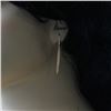 Image 2 : 0.36 ct F, SI2-I1 Pavé Diamonds Dagger Dangle Drop Earrings 14Kt Rose Gold 2.42 GMS