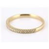 Image 1 : 0.14ct Pavé Diamond in 14K Yellow Gold Stackable Half Band Ring - Size 7
