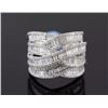 Image 1 : 2.88 ctw Diamond  Overlapping Channel Pave Baguette  Ring 14KWhite Gold F-G, SI2-SI3|**Size:6.5  11.