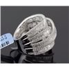 Image 2 : 2.88 ctw Diamond  Overlapping Channel Pave Baguette  Ring 14KWhite Gold F-G, SI2-SI3|**Size:6.5  11.