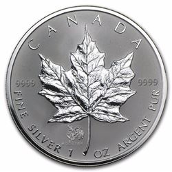 2005 Canada 1 oz Silver Maple Leaf Lunar ROOSTER Privy