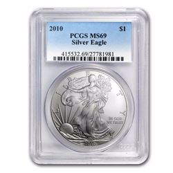2010 Silver American Eagle MS-69 PCGS