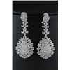 Image 1 : 4.80 ctw Diamond Earring Pear Shape Design F, SI2-I1 18K White Gold