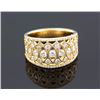 Image 1 : 1.05 ctw Pave Channel Set Diamonds Filigree Ring 14K Yellow Gold  6.56g|**Size:6.5