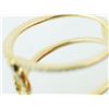 Image 3 : 14K Yellow Gold 0.34ct Round Diamond Open Interlocking Cuff Band Ring - Size 7