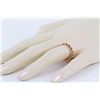 Image 3 : 0.18ct Pavé Diamond in 14K Rose Gold Stackable Chained Hearts Ring - Size 7
