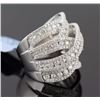 Image 1 : 3.38 ctw Pave Set Diamond Overlapping Multi-Band Ring 14KWhite Gold 14.79g|**Size:6.5