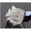 Image 2 : 3.38 ctw Pave Set Diamond Overlapping Multi-Band Ring 14KWhite Gold 14.79g|**Size:6.5