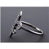 Image 2 : 0.30ct Micro Pavé Diamond in 14K Black Rhodium Gold Fleur-De-Lis Ring - Size 6.5