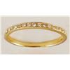 Image 1 : 14K Yellow Gold 0.19ct Round Diamond Stackable Eternity Band Ring Set - Size 6.5