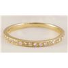 Image 2 : 14K Yellow Gold 0.19ct Round Diamond Stackable Eternity Band Ring Set - Size 6.5