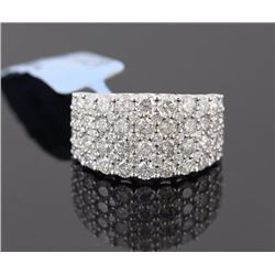 3.64 ctw Diamond Wedding Band 14KWhite Gold F-G, SI2-SI3|**Size:6.5  7.31g