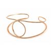 Image 2 : 0.64ct Round Diamond 14K Rose Gold Overlap Cuff Motif Bracelet 6.5" Adjustable