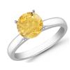 Image 1 : Citrine 1.10 ct 6.5mm Classic Solitaire Ring 14K White or Yellow Gold