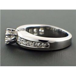 1.00ct H-SI3 Round Diamond 14K White Gold Solitaire Engagement Ring - Size 5.5