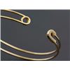 Image 2 : 14K Yellow Gold 0.08ct Micro Pavé Diamonds Safety Pin Motif Cuff Bracelet - 6.5"