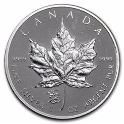 2012 Canada 1 oz Silver Maple Leaf Dragon Privy
