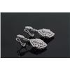 Image 1 : 3.50 ctw Diamond Earring (F, SI2-I1) 18K White Gold Dim. Approx Ht 35mmx20mm