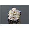 Image 1 : 3.51 ctw Prong-Bezel Channel Diamond  Filigree Ring 14K 2-Tone (YELLOW&ROSE)  17.21G|**Size:6.75