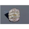 Image 2 : 3.51 ctw Prong-Bezel Channel Diamond  Filigree Ring 14K 2-Tone (YELLOW&ROSE)  17.21G|**Size:6.75
