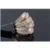 Image 3 : 3.51 ctw Prong-Bezel Channel Diamond  Filigree Ring 14K 2-Tone (YELLOW&ROSE)  17.21G|**Size:6.75