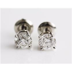 0.50 ctw Brilliant Round Cut Diamond Stud Earring G-H, I1-I2  14K White or Yellow Gold