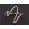 Image 1 : 14K Yellow Gold 0.26ct Round Diamond Freeform Scribble Band Ring - Size 7