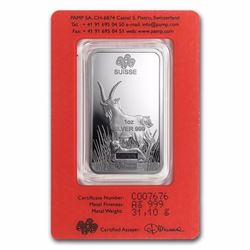 1 oz Silver Bar - Pamp Suisse (Year of the Goat)