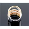 Image 3 : 3.16 ctw Pave Set Diamond Overlapping Multi-Band RingRing 14K2-Tone10.18g|**Size:6.75
